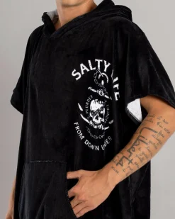 Beach Accessories & Towels*Salty Life Plunder & Thunder Hooded Towel Black