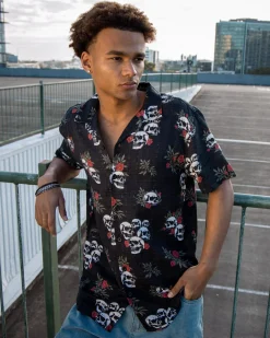 Tops & T-Shirts*Dexter Poisonous Short Sleeve Shirt Washed Black