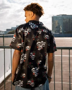 Tops & T-Shirts*Dexter Poisonous Short Sleeve Shirt Washed Black