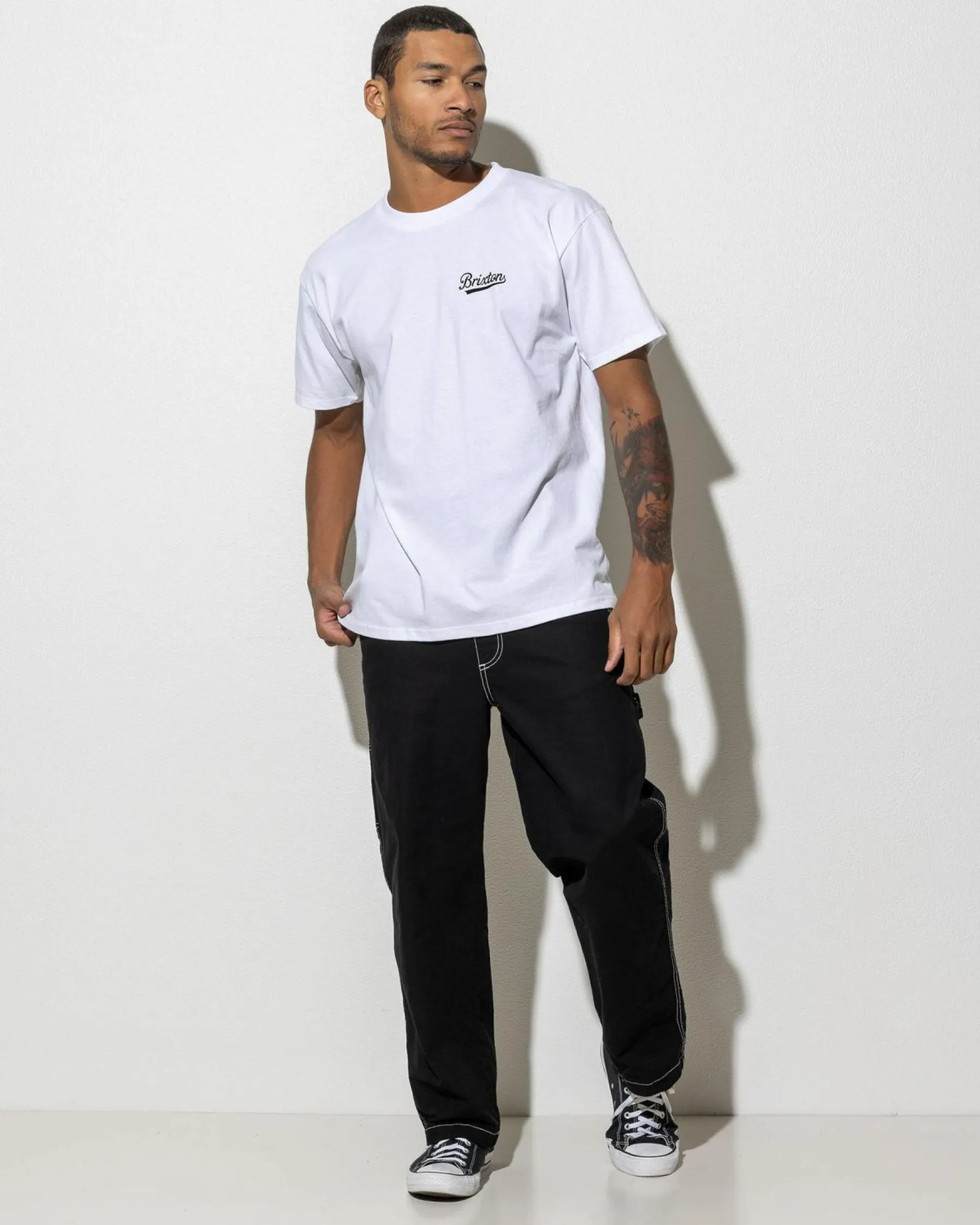 Tops & T-Shirts*Brixton Postal T-Shirt White