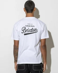 Tops & T-Shirts*Brixton Postal T-Shirt White
