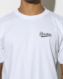 Tops & T-Shirts*Brixton Postal T-Shirt White