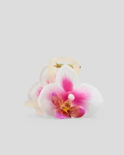 Face & Body*Karyn In LA Potter Orchid Hair Claw Clip White/pink
