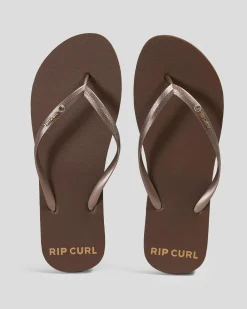 Flip Flops*Rip Curl Premium Surf Bloom Thongs Brown