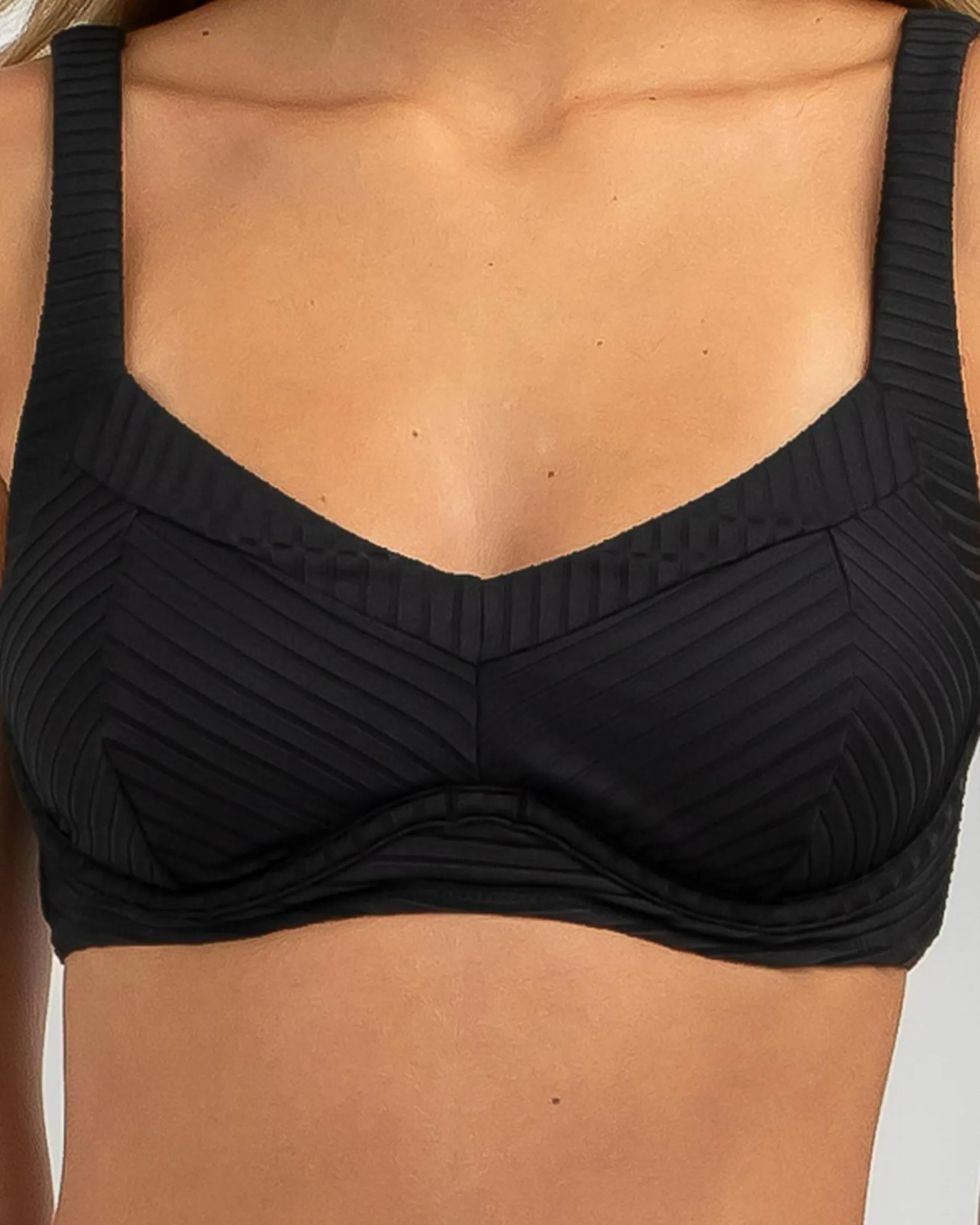 Bikinis*Rip Curl Premium Surf Crop Bikini Top Black