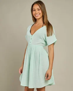 Outlet Premium Surf Short Sleeve Dress Women Dresses
