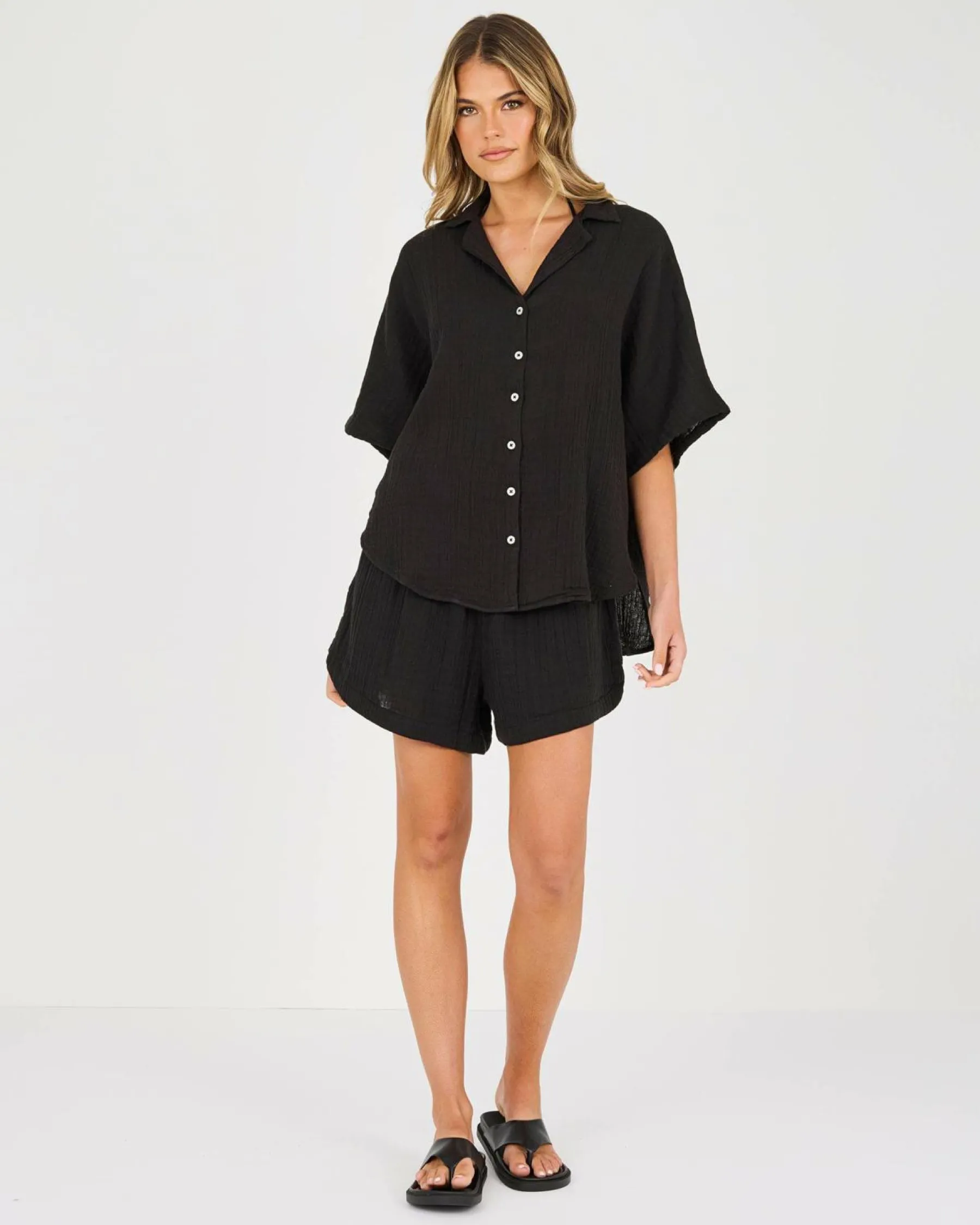 Sets|Tops*Rip Curl Premium Surf Short Sleeve Shirt Black