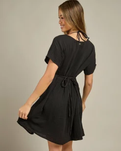 Dresses*Rip Curl Premium Surf Short Sleeve Dress Black
