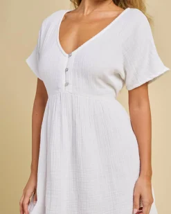 Dresses*Rip Curl Premium Surf Short Sleeve Dress White