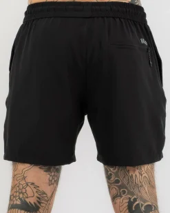 Board Shorts|Activewear*Sparta Prime Elastic Waist Shorts Black