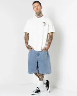 Denim|Shorts & Bottoms*S-Double Print Denim Standard Shorts Light Blue