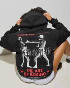 Jumpers & Hoodies*Nena & Pasadena Prone Box Fit Hoodie Jet Black