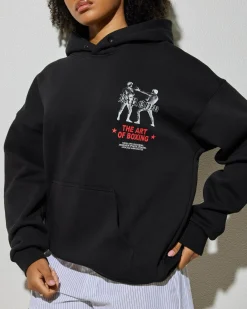 Jumpers & Hoodies*Nena & Pasadena Prone Box Fit Hoodie Jet Black