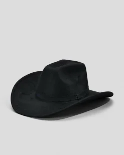 Headwear*Ava And Ever Queen B Felt Hat Black