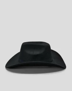 Headwear*Ava And Ever Queen B Felt Hat Black