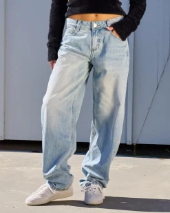 Denim|Bottoms*DESU Queens Baggy Jeans Blasted Mid Blue