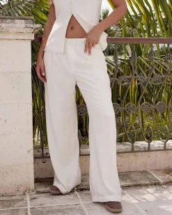 New Quin Vanessa Pants Women Sets|Linen Blend