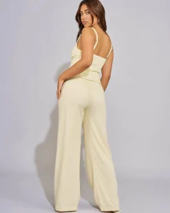 Sets|Linen Blend*Mooloola Quin Vanessa Pants Butter