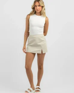 New Quinn Skirt Women Linen Blend|Bottoms