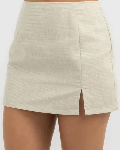New Quinn Skirt Women Linen Blend|Bottoms