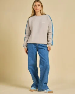 Clearance Racing Stripes 2.0 Crewneck Sweatshirt Women Jumpers & Hoodies