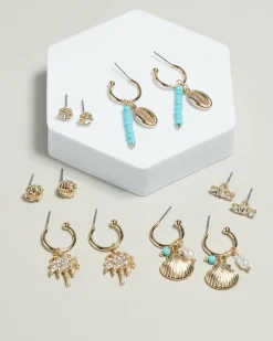 Jewelry|Jewelry*Karyn In LA Rafe Earring Pack Blue/gold
