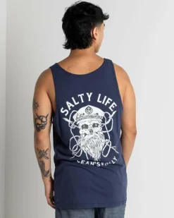 Tops & T-Shirts*Salty Life Raider Singlet Navy
