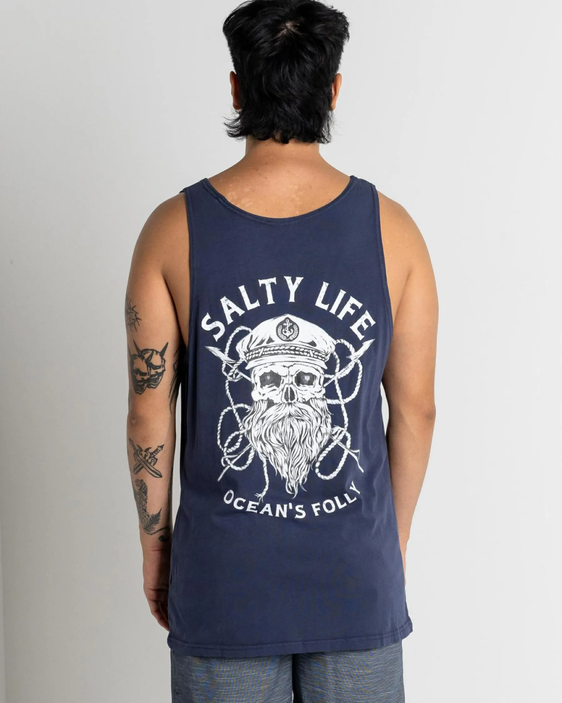 Tops & T-Shirts*Salty Life Raider Singlet Navy