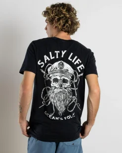 Tops & T-Shirts*Salty Life Raider T-Shirt Navy Acid