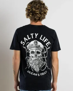 Tops & T-Shirts*Salty Life Raider T-Shirt Navy Acid