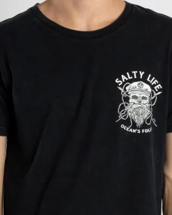 Tops & T-Shirts*Salty Life Raider T-Shirt Navy Acid