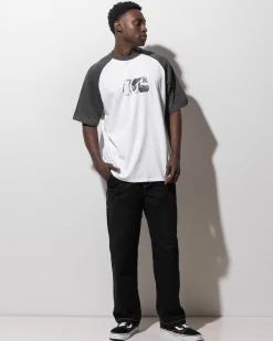 Tops & T-Shirts*Rusty Rambo Raglan T-Shirt White