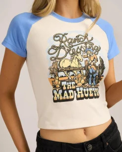 Tops*The Mad Hueys Ranch Dressing Baby Raglan T-Shirt Stone