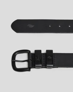 Belts*Lucid Rancher Leather Belt Black/matt Black