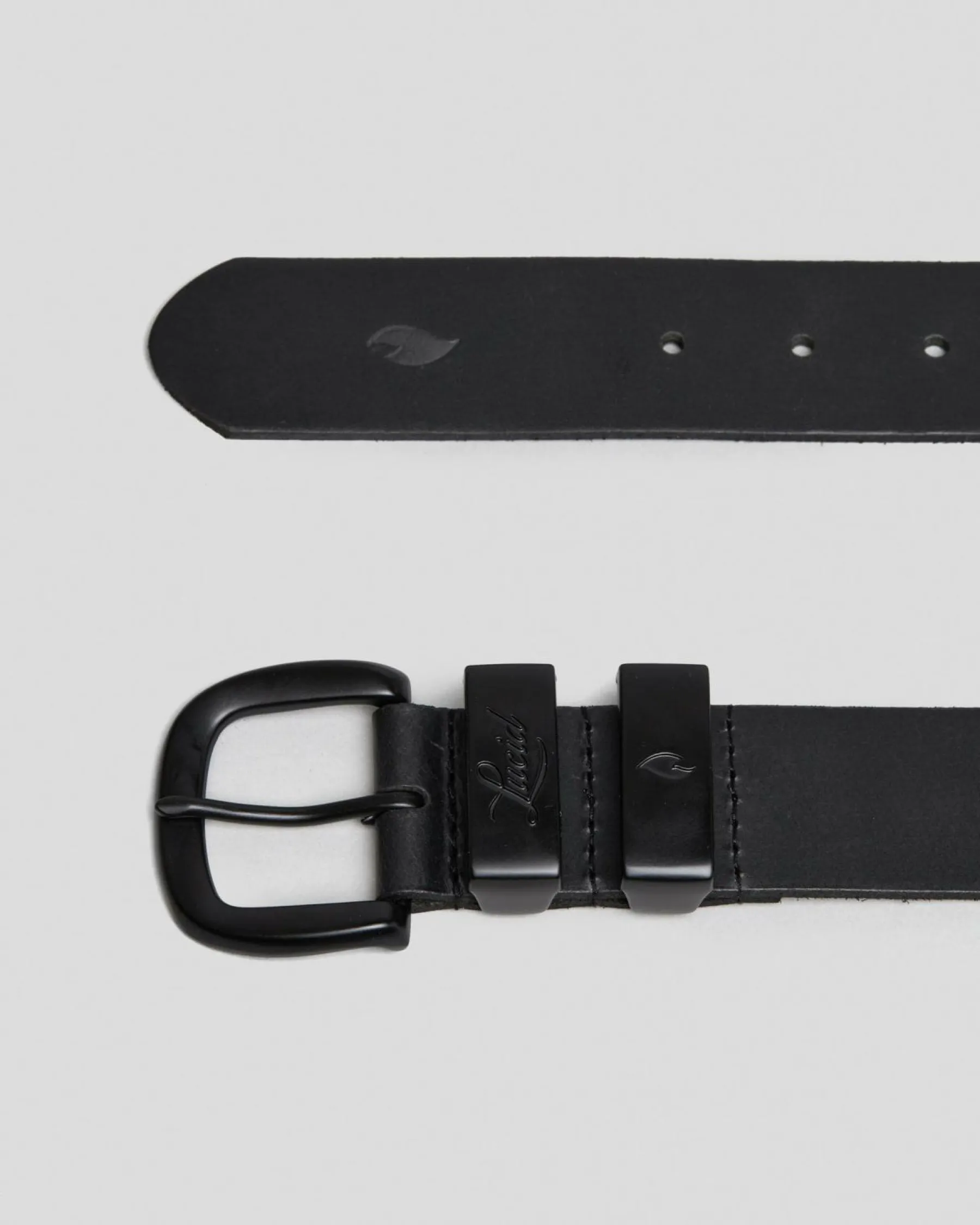 Belts*Lucid Rancher Leather Belt Black/matt Black