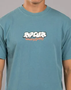 Tops & T-Shirts*Rip Curl Raw Energy Bubble T-Shirt Storm Blue
