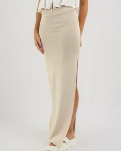 Bottoms*Mooloola Raya Maxi Skirt Stone