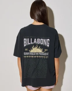 Tops*Billabong Reach For Sunshine T-Shirt Off Black