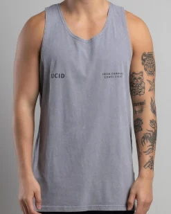 Tops & T-Shirts*Lucid Recognition Singlet Grey Wash