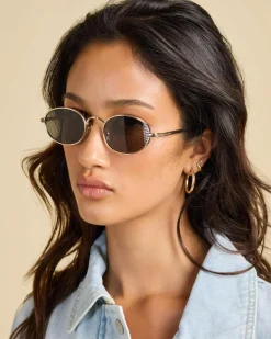 Sunglasses*Aire Regulus Sunglasses Gold/green Mono