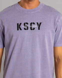 Tops & T-Shirts*Kiss Chacey Reinforced Relaxed T-Shirt Pigment Lavender Grey