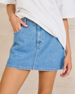 Discount Relaxed Mini Skirt Women Denim|Bottoms