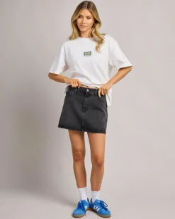 Denim|Bottoms*Lee Relaxed Mini Skirt Smoked Black