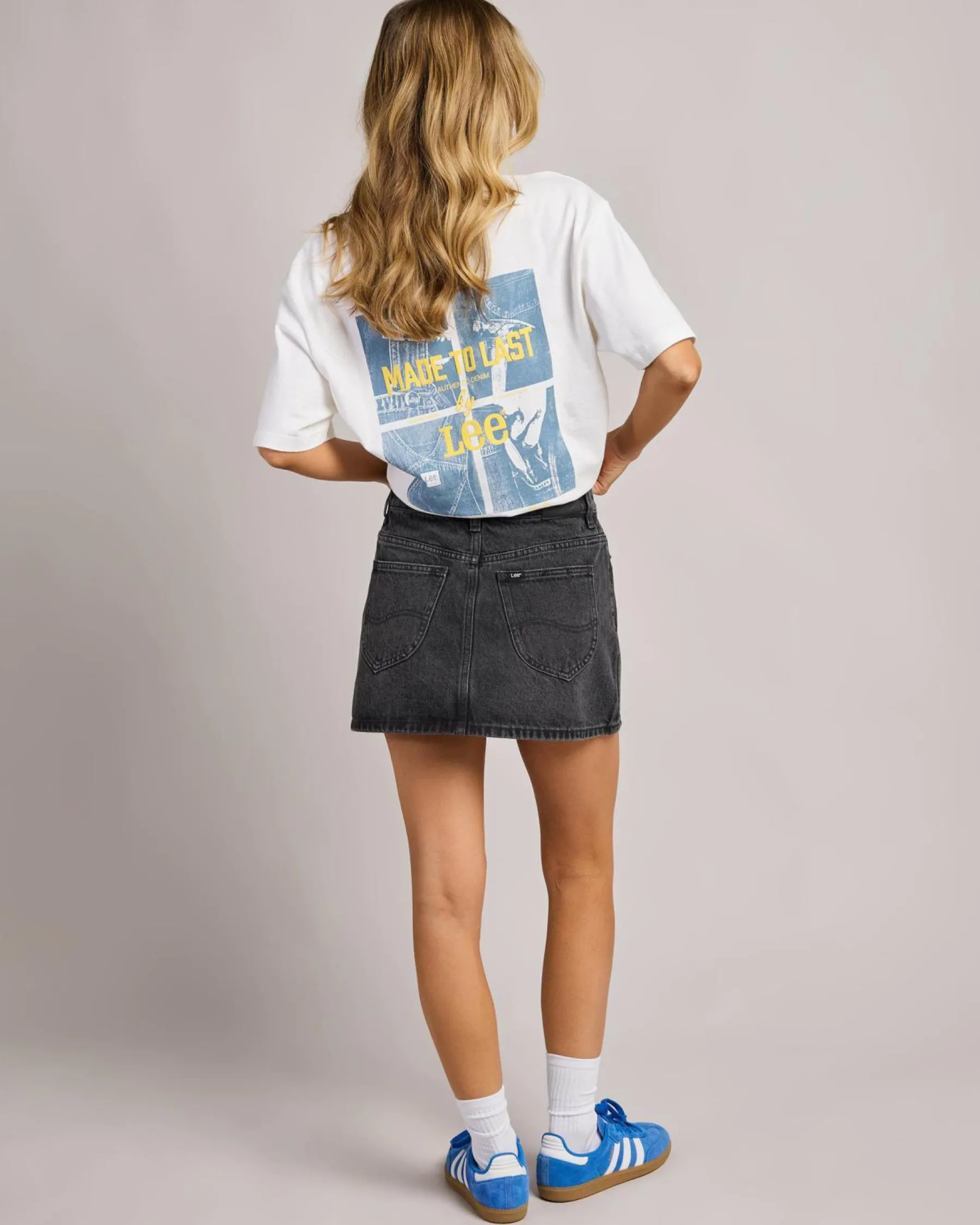 Denim|Bottoms*Lee Relaxed Mini Skirt Smoked Black