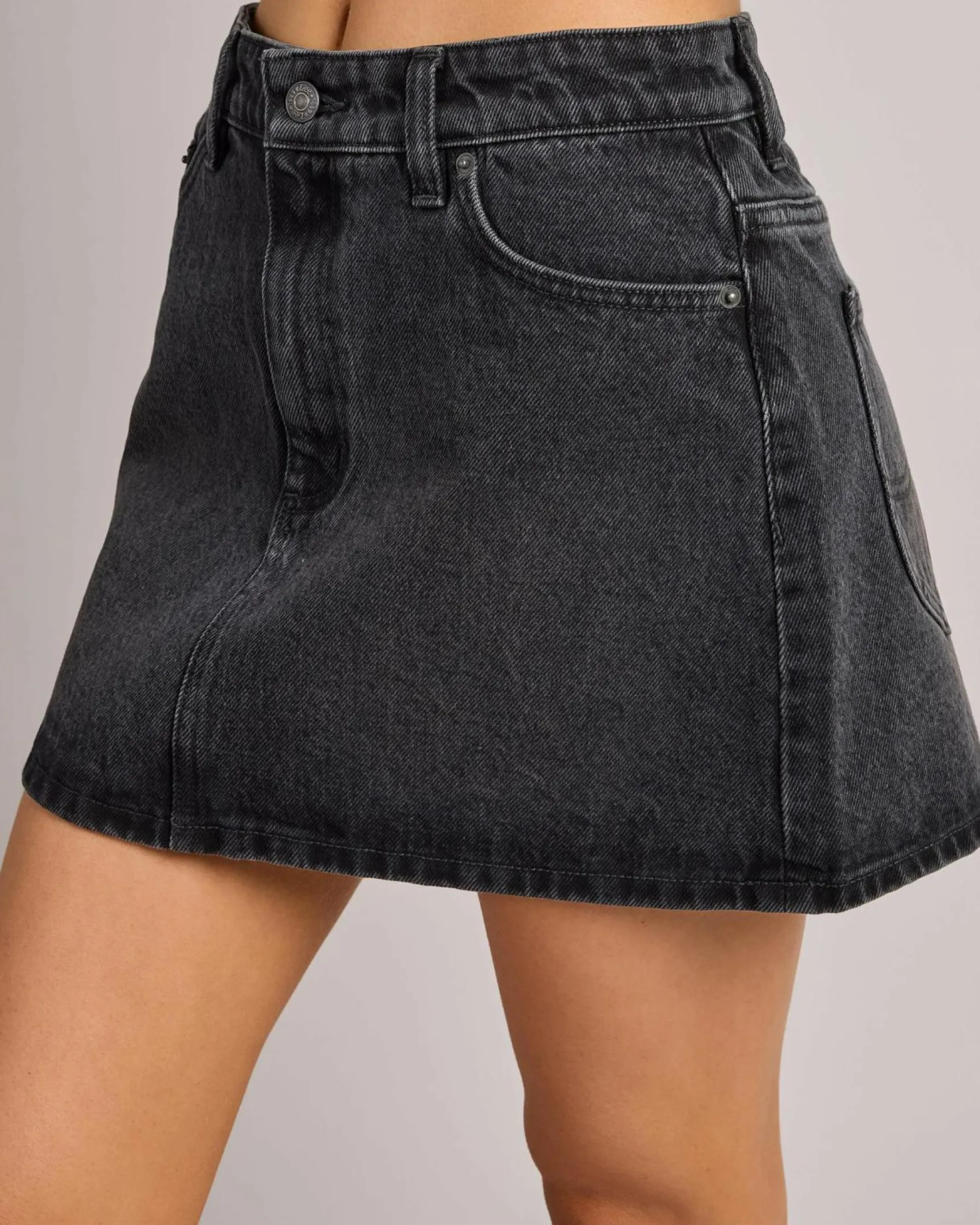 Denim|Bottoms*Lee Relaxed Mini Skirt Smoked Black