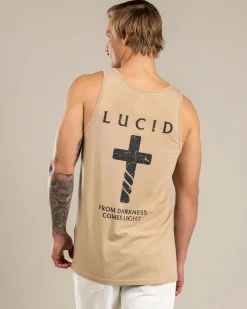 Tops & T-Shirts*Lucid Reliquary Singlet Sand Acid