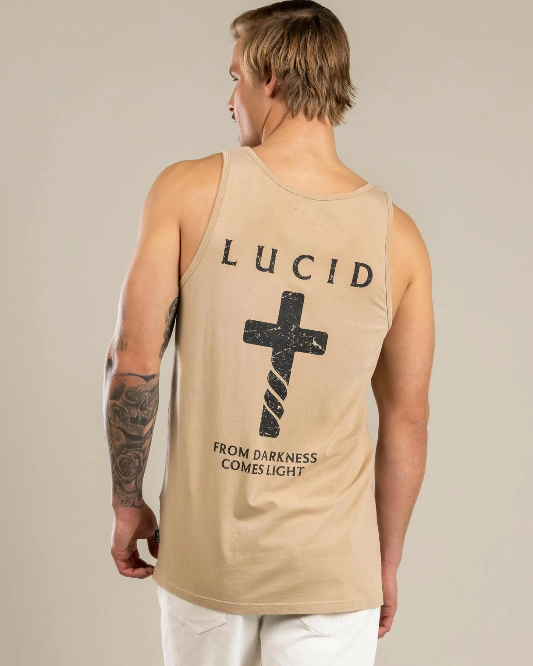 Tops & T-Shirts*Lucid Reliquary Singlet Sand Acid