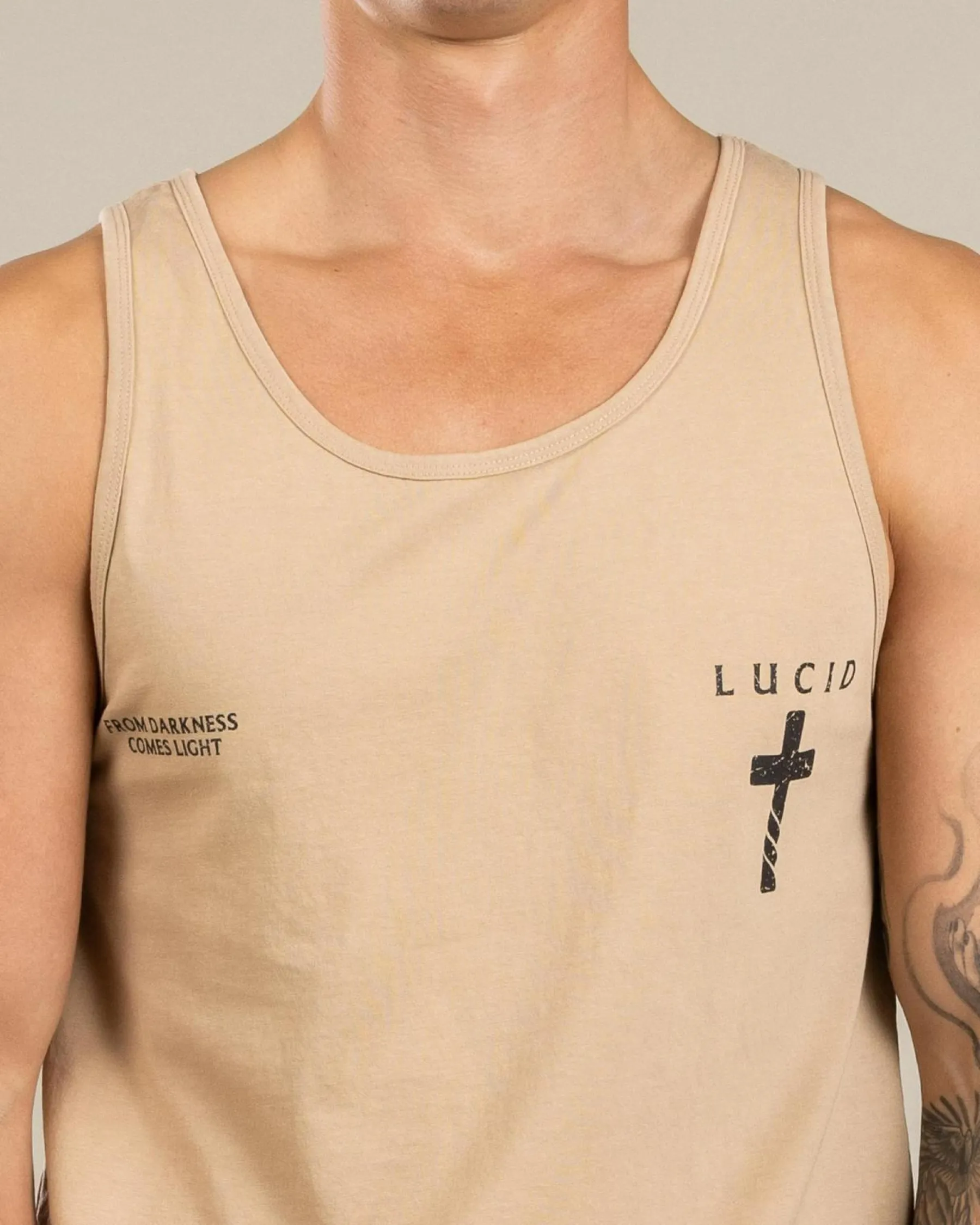Tops & T-Shirts*Lucid Reliquary Singlet Sand Acid