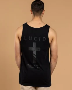 Tops & T-Shirts*Lucid Reliquary Singlet Black/ Black
