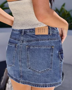 Discount Remi Cargo Skort Women Denim|Bottoms